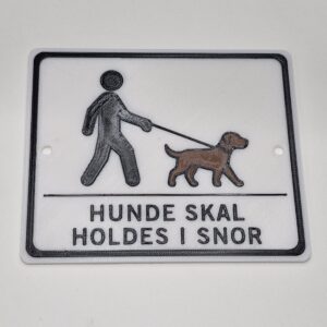 Skilt – Hund Skal Holdes i Snor